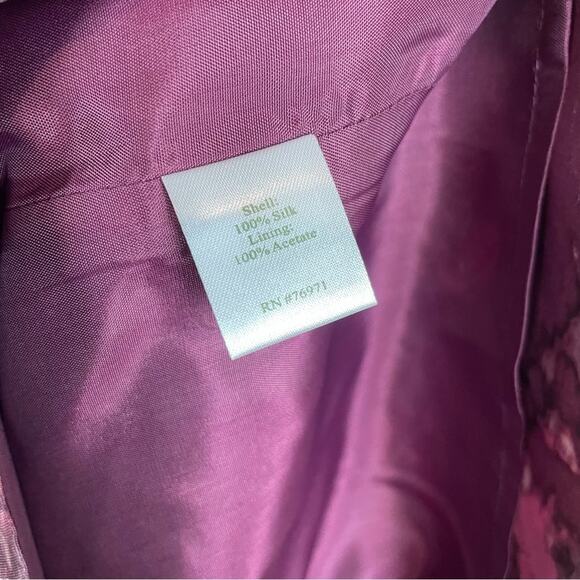 Garnet Hill Maroon Silk Sleeveless Sheath Dress 10 - Picture 7 of 7